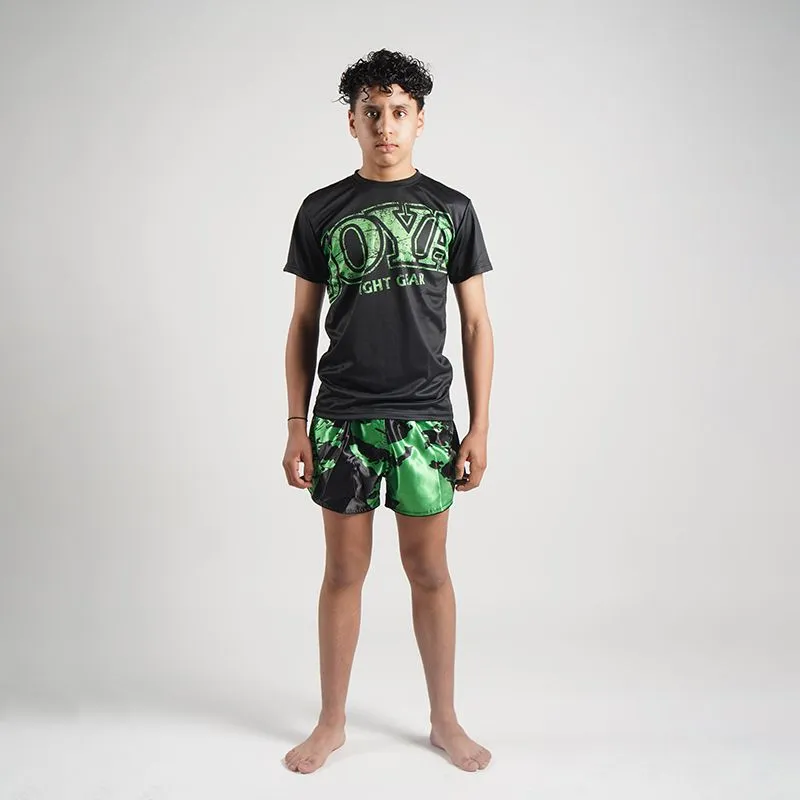JOYA TSHIRT SPLASH – JUNIOR – ZWART MET GROEN