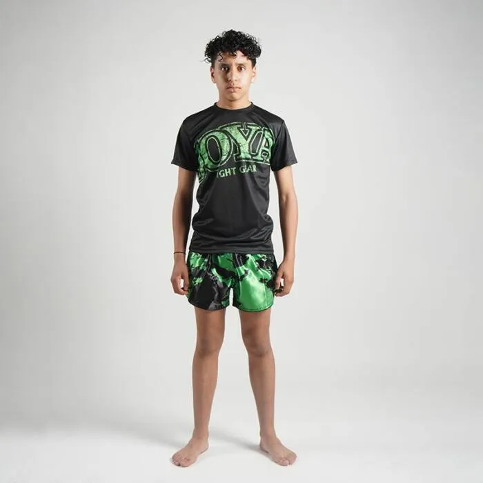 JOYA TSHIRT SPLASH – JUNIOR – ZWART MET GROEN